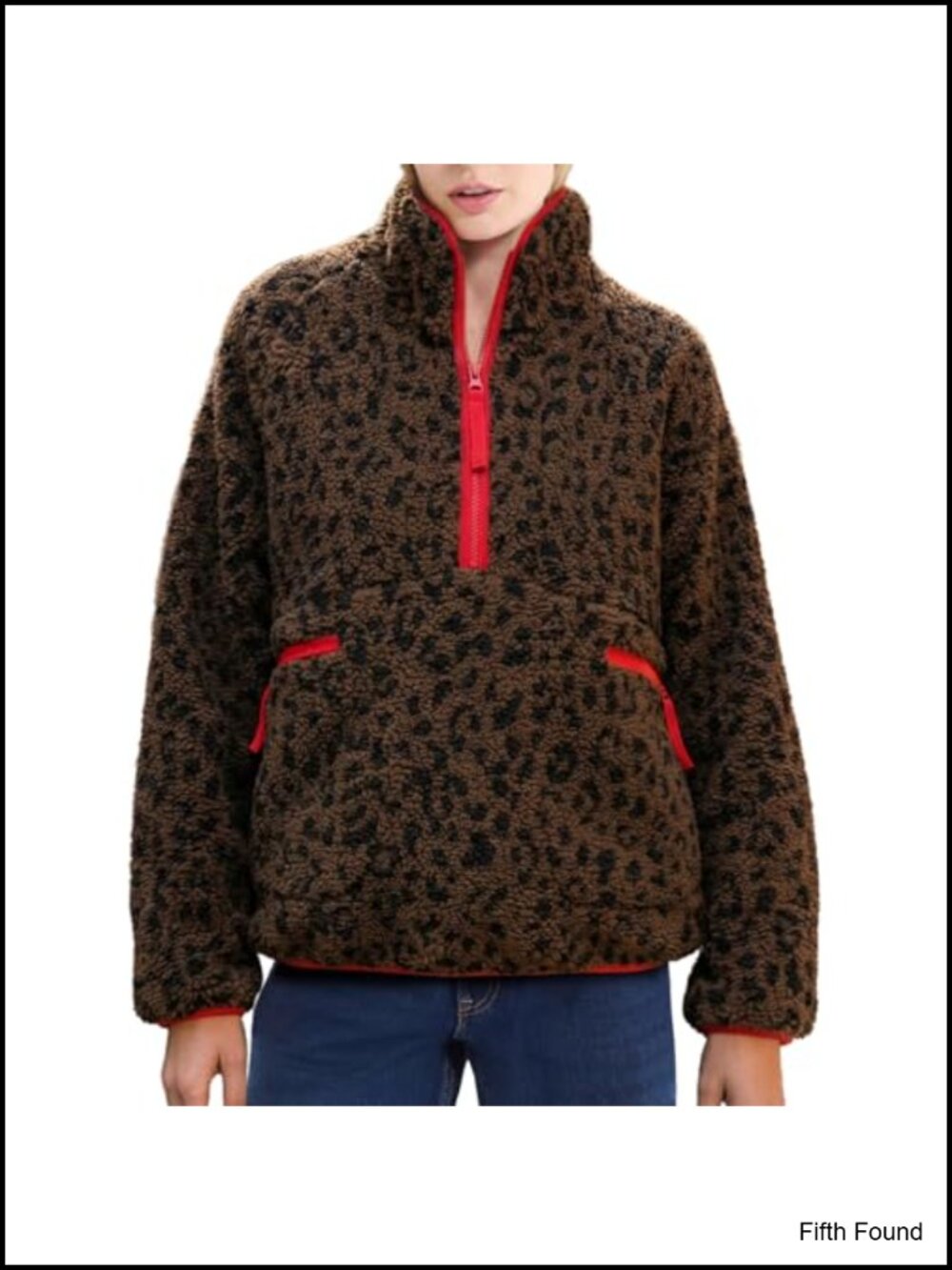 Sherpa Fleece Half Zip Pullover Women Loose Fit Winter Casual Jacket